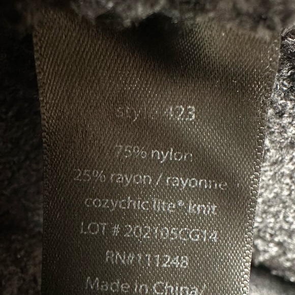 CozyChic Lite Circle Cardi Size Large - Black Cardigan Sweater - Picture 6 of 6